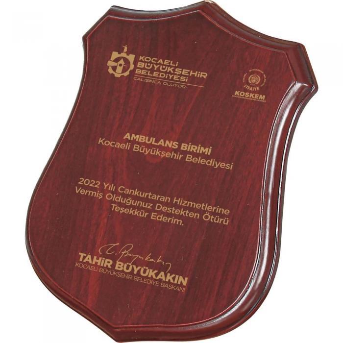 Ahşap Plaket ( 20 x 24 cm )