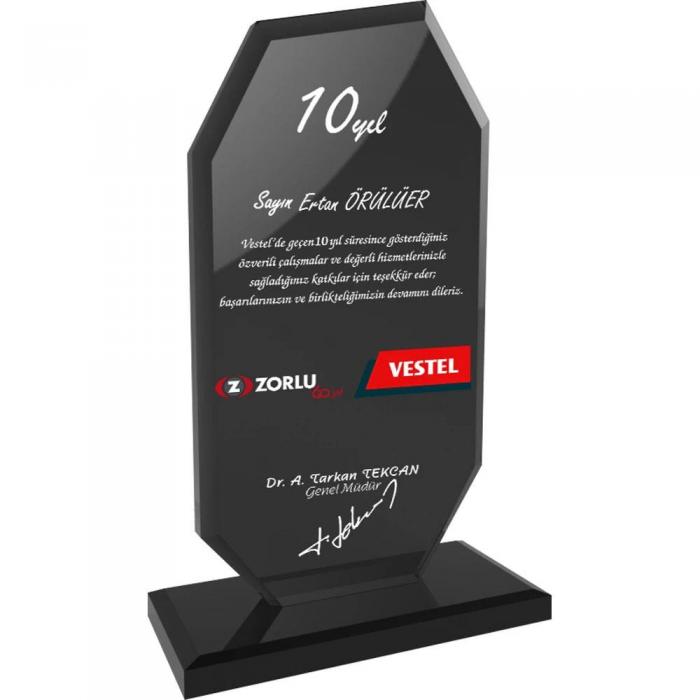 Kristal Plaket ( 12 x 19 cm )