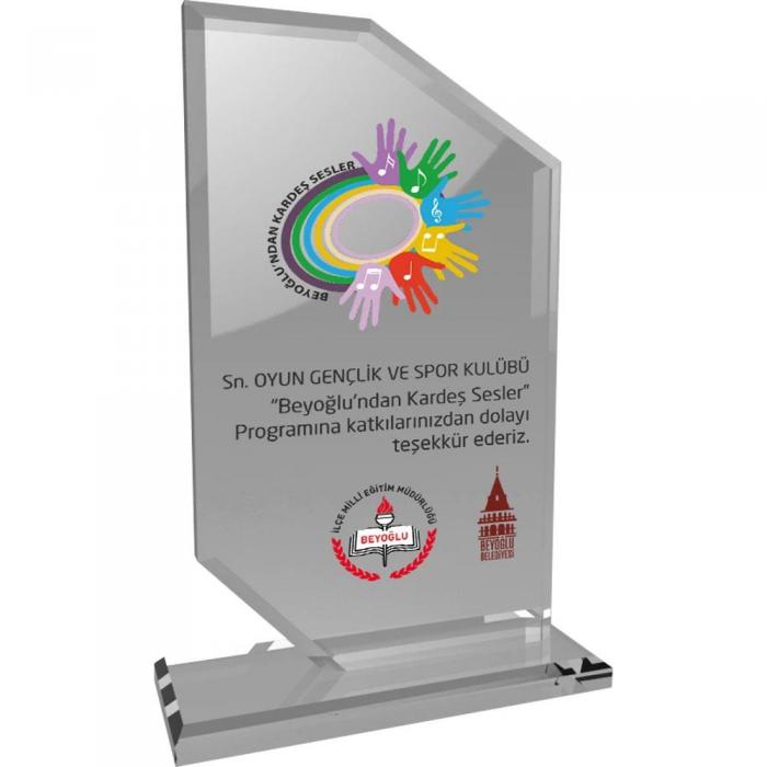Kristal Plaket ( 12 x 21 cm )