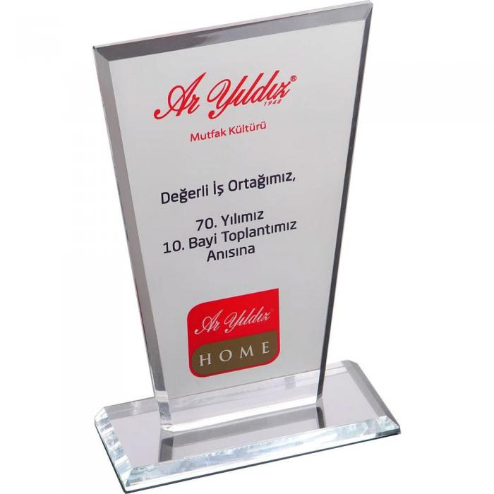 Kristal Plaket ( 12 x 21 cm )