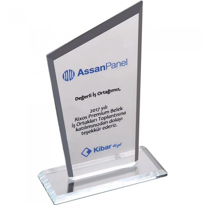 Kristal Plaket ( 12 x 21 cm )