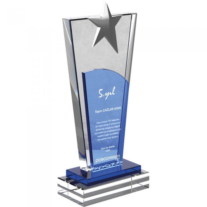 Kristal Plaket ( 12 x 27 cm )